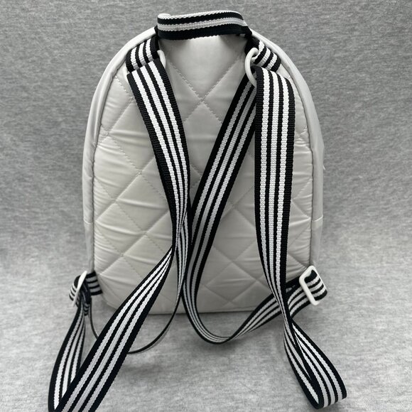 Adidas 978026 Unisex Core Polyester Mini Backpack - White Jersey/Black - Picture 8 of 8